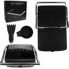 Sinbo SSM-2571 Siyah Tost Makinesi 2000 W Yapışmaz Pişirme Plakası ile Kolay Temizlik