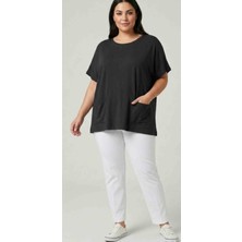 Modelist Geniş Kalıp Cepli Vıskon Bluz