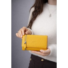 Hky Orta Boy Isme Özel Tasarım Fermuar Detaylı Orta Boy Kadın Cüzdan