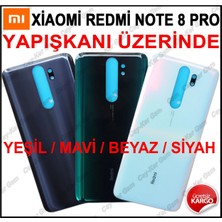 M21 Xiaomi Redmi Note 8 Pro Arka Kapak Pil Batarya Kapağı Cam Mavi