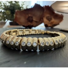 Gold Taşlı Istiridye Xuping Bileklik