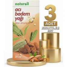 Naturoil Acı Badem Yağı 3X20 cc