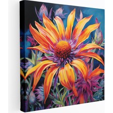 Popcas Canlı Çiçek Tablo Sanatı - Canlı ve Etkileyici Bir Çiçeğin Yakın Çekimi - Kanvas Tablo - Canlı Çiçekler Canlı Renkler Kanvas Tablo Akrilik Boyama