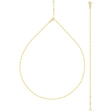 Bolek Jewellery 14 Ayar Altın Pullu Minimal Zincir Set