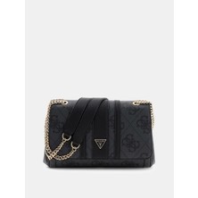 Guess Noelle Iı Dönüştürülebilir Kapaklı Çapraz Askılı Kadın Antrasit Omuz Çantası HWSS9672210-CLO