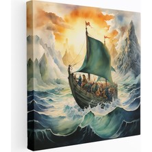 Popcas Yüzüklerin Efendisi Kanvas Tablo - Yoldaşlık Yolculuğu Duvar Sanatı - Yüzüklerin Efendisi Hayalperest Duvar Sanatı Ev Dekorasyonu