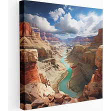 Popcas Dünyanın En Güzel Manzaraları - Grand Canyon Fotoğraf Gerçekçi Kanvas Tablo - Dünyanın En Güzel Manzaraları Kanvas Fotoğraf Gerçekçi Ev Dekorasyonu