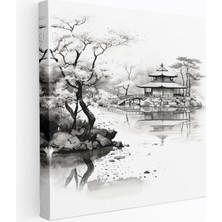 Popcas Dünyanın En Güzel Manzaraları - Japon Bahçesi Minimalist Kanvas Tablo - Dünyanın En Güzel Manzaraları Kanvas Huzurlu Atmosfer Kanvas Tablo