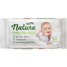 Bebiko Nature Doğal Kokusuz Su Bazli Bebek Islak Mendil 50'li Paket 6'lı Set - 50 X6