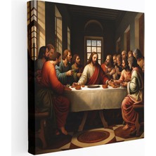 Popcas Rönesans Son Akşam Yemeği Kanvas Tablo Leonardo Da Vinci Duvar Sanatı