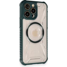  iPhone 12 Pro Kılıf Prag Magneticsafe Kapak - Koyu Yeşil Nemere