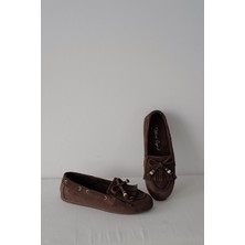 Meral Özgenç Püsküllü Süet Loafer