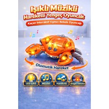 Yıldırım Oyuncak Işıklı Müzikli Hareketli Yengeç Oyuncak | Engel Tanıyan Kaçan Interaktif Robot Oyuncak