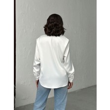 Cemo Siyah Saten Uzun Kollu Gömlek