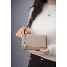 Hky Orta Boy Isme Özel Tasarım Fermuar Detaylı Orta Boy Kadın Cüzdan