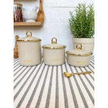 Savaşan Emaye Baharatlık Seti, 3'lü Kavanoz Seti Füme