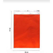 Aybaş Kağıtçılık 25X35 cm 50 Adet Yapışkanlı Kırmızı Hediye Paketi+50 Adet Karışık Renk Fiyonk Hediye Paket Süsü