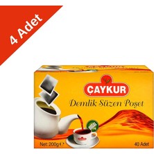 Çaykur Demlik Poşet Çay 40’lı x 4 Paket – Pratik ve Lezzetli Siyah Çay