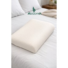 Mossyna Ortopedik 30X50 Visco Boyun Yastığı Boyun Düzleşmesi Destekli Lüks Yastık Fermuarlı Kılıf