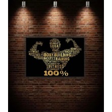 Spor | Fitness | Gym | Motivasyon Temalı Dekoratif Cam Tablo