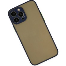  iPhone 15 Pro Kılıf Montreal Silikon Kapak - Lacivert Nemere