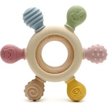 Tuto Baby Bebek Diş Kaşıyıcı Halka Dümen Bej BPA İçermez Ergonomik Tasarım ile Güvenli Kullanım