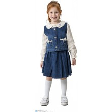 bebexy Mavi Etekli  Kot Takım 3'lü