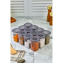 Hess 12'li Etiketli ve Sızdırmaz Kapaklı 450 ml Baharatlık Seti -25 Adet Etiket