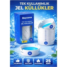 Lumindra  25 Adet Tek Kullanımlık Kül Tablası Kokusuz Taşınabilir Pratik Jel Küllük Seti Ofis Kafe Ev Araba