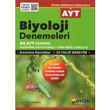 Aydın Yayınları Ayt Biyoloji Denemeleri 24 Ayt Deneme 12.sınıf Ilk Dönem