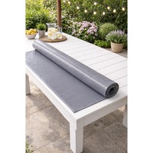 Branda Noktası Gri Renkli Koruyucu Masa Örtüsü -Ev ve Işyerlerine Uygun- (Tır Brandasından) 650 Gr/m² Su Geçirmez - Güneş Korumalı - Sağlam