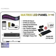 M21 LED Matrix Panel Cama Telefon Kontrollü LED Ekran Panel Boy 16X96 Siyah