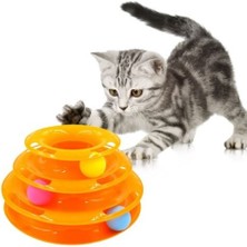 Akinco 3 Katlı Turntable Kedi Oyuncağı