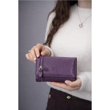 Hky Orta Boy Isme Özel Tasarım Fermuar Detaylı Orta Boy Kadın Cüzdan