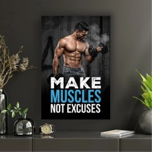 Spor | Fitness | Gym | Motivasyon Temalı Dekoratif Cam Tablo