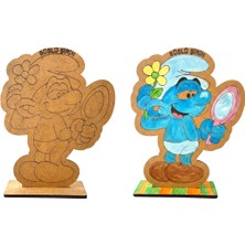 Tollihy Brinco Süslü Şirin Ahşap Boyama Figürü - Çocuklar Için Eğitici Aktivite (1 Adet)