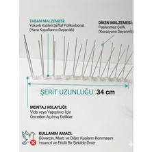 Endüstriyel Ümit Yapı Market 11'li Paslanmaz Çelik Kuşkonmaz Şerit | Güvercin ve Martı Engelleyici Metal Diken
