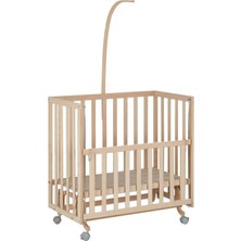 Babycom Naturel Anne Yanı 4 Kademeli Tekerlekli Beşik 50X90