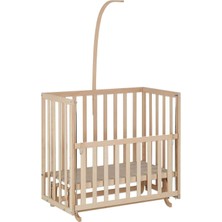 Babycom Naturel 4 Kademeli Beşik 50X90 cm Lamine Gürgen Ağacından Üretilmiş Güvenli Tasarım