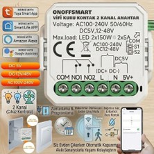 Onoffsmart Tuya Wifi Akıllı 2 Kanal Kuru Kontak Anahtar Role Bütün Voltajları Destekleyen