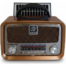Nusrat Bilişim Everton RT-653  Solarlı,şarjlı Nostaljik Radyo (Bluetooth-Usb-Sd-Fm )