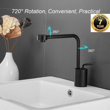 OEM Banyo Lavabo Bataryası Yeni Model Tasarım Mat Siyah Renk 7 Yıl Garantili Ithal