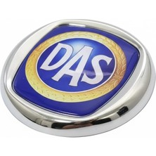 Mega Oto Market Das Metal Araç Amblemi Mavi Zemin Krom Çerçeveli Oto Panjur Bagaj Logo