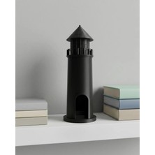 3D Deniz Feneri Mumluk Siyah Dekoratif Masa Üstü Aksesuar