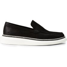 Deery Erkek Hakiki Nubuk Siyah Loafer Ayakkabı - EK111MSYHC01