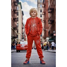 Sinem Çeyiz Gigas 23117 Spiderman Örümcek Adam Yelekli Kapüşonlu 3 Lü Eşofman Takım