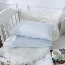 İz Home Bebek Yastık Kılıfı Seti 2 Adet Bebek Mavisi %100 Pamuklu Kapaklı 35X45 - Premium Baby Pillow Cover
