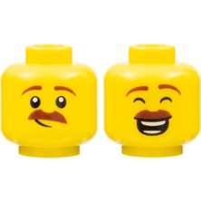 LEGO Minifigür Parçaları: Kafa: 3626PB2148