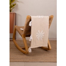 The Mia Papatya Desenli Örtü Somon 130 x 170 cm