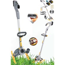 Stanvolt Şarjlı Çim Biçme Makinesi Dijital Ekran Çim Ot Biçme Tırpan Motoru Kenar Temizleme Akülü